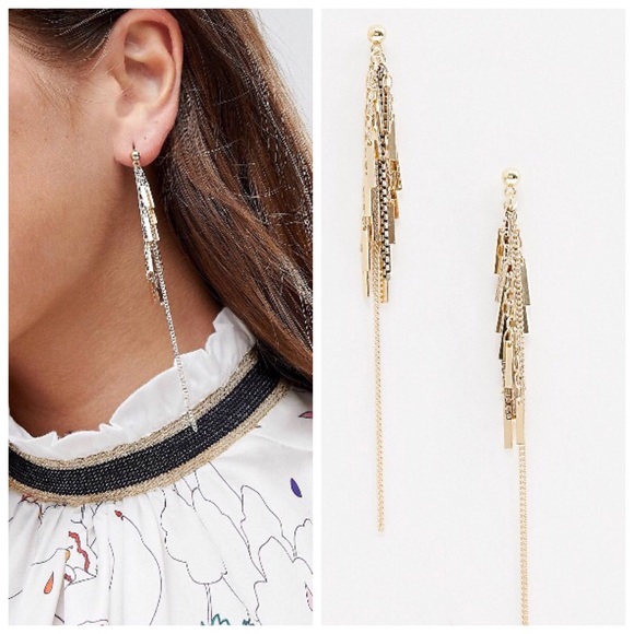 Zara Jewelry - NWT delicate gold plated drop earrings